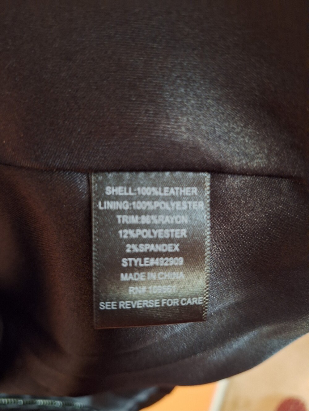 Colleen Lopez 100% Leather Black Womens Motorcycle Jacket Sz 12 Weave - Picture 5 of 5
